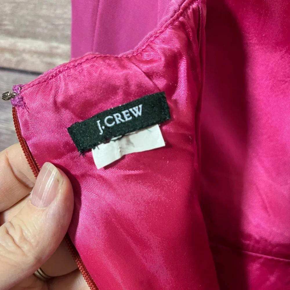 J Crew Fuschia Pink Strapless Dress Sz 2